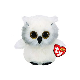 ty Beanie Boos Austin Χνουδωτό Κουκουβάγια Χιονούλα Λευκή 15Εκ 