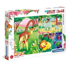 Clementoni Παιδικό Παζλ Color Friends 3X48 Τμχ 
