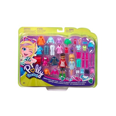 Mattel Polly Pocket Και Φίλη Με Ρούχα Και Αθλητικά Αξεσουάρ - Show Style Fashion Pack 