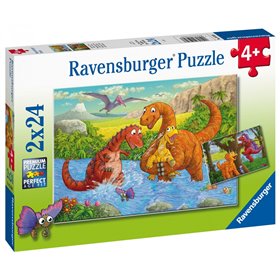 Ravensburger Παζλ 2X24 Τεμ. Δεινόσαυροι 