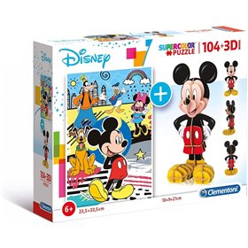 Clementoni Παιδικό Παζλ 3D Mickey Mouse 104 Τμχ 
