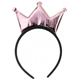 Fun Fashion Στέκα Κορώνα Σατέν Ροζ, Χρυσό, Ασημί 