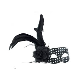 Fun Fashion Μάσκα Ματιών Ασπρόμαυρη Με Φτερό 3 Σχέδια 