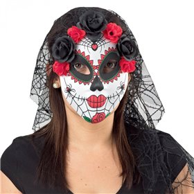 Fun Fashion Μάσκα Βραζιλιάνικη Με Λουδούδια Και Τούλι 