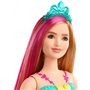 Mattel Barbie Dreamtopia Πριγκίπισσα Κούκλα Με Ξανθά Μαλλιά Και Ροζ Ανταύγεια 