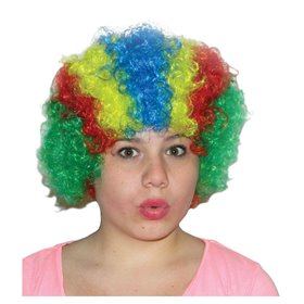 maskarata Περούκα Αποκριάτικη Σγουρή Κλόουν Πολύχρωμη  maskarata Περούκα Αποκριάτικη Σγουρή Κλόουν Πολύχρωμη