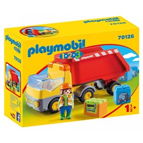 Playmobil Ανατρεπόμενο Φορτηγό Με Εργάτη  Playmobil Ανατρεπόμενο Φορτηγό Με Εργάτη