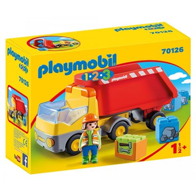 Playmobil Ανατρεπόμενο Φορτηγό Με Εργάτη 