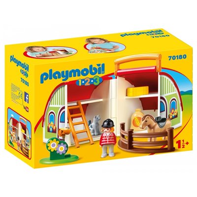 Playmobil Αχυρώνας-Βαλιτσάκι 1.2.3 
