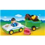 Playmobil 1.2.3 Όχημα Με Τρέιλερ Μεταφοράς Αλόγου 