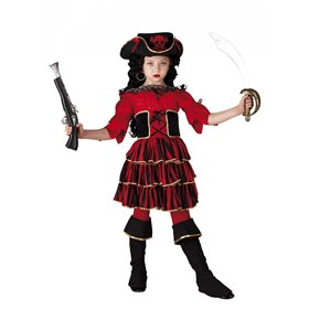 CLOWN Στολή Red Corsair Κουρσάρισσα Νο.06 