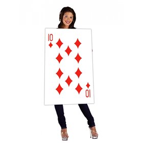 CLOWN Στολή Τραπουλόχαρτο 10 Καρό (Ενηλίκων) Νο.Os 