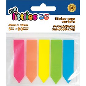 LUNA OFFICE The Littlies Αυτοκόλλητοι Σελιδοδείκτες Βέλος 48X12 20Φ 5 Χρώματα 