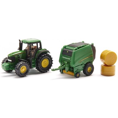 siku Τρακτέρ John Deere Με Πρέσα 