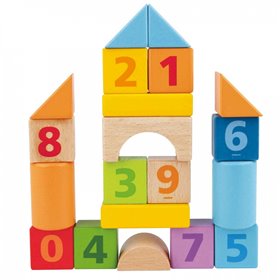 Hape Ξύλινο Σετ Τουβλάκια Beech Block Count N Build 20 Τεμαχίων  Hape Ξύλινο Σετ Τουβλάκια Beech Block Count N Build 20 Τεμαχίων