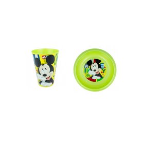 Stor Mickey Mouse Παιδικό Σετ Φαγητού ( Πιάτο Και Ποτήρι )- Πράσινο  Stor Mickey Mouse Παιδικό Σετ Φαγητού ( Πιάτο Και Ποτήρι )- Πράσινο