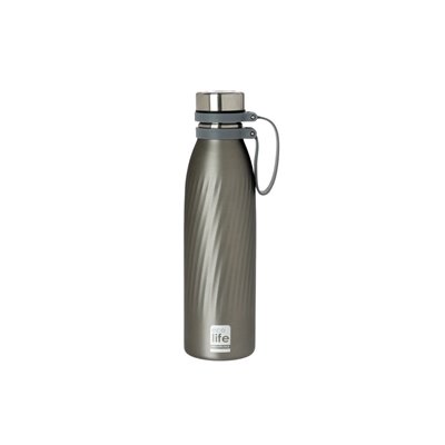 eco life Μεταλλικό Ανοξείδωτο Θερμός Μπουκάλι 500Ml Cool Grey - Γκρι 