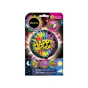 GIOCHI PREZIOSI Illooms - Μεγάλο Φωτεινό Μπαλόνι Happy Birthday Foil 