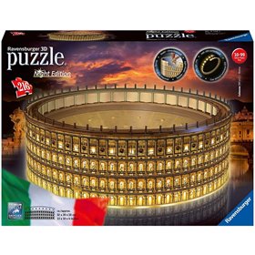 Ravensburger 3D Puzzle Night Edition 216 Τεμ. Το Κολοσσαίο  Ravensburger 3D Puzzle Night Edition 216 Τεμ. Το Κολοσσαίο