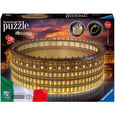 Ravensburger 3D Puzzle Night Edition 216 Τεμ. Το Κολοσσαίο 