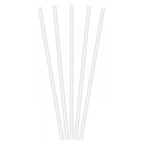 PROCOS Κοκλίκο Καλαμάκια Λευκά Χάρτινα 100Τμχ  PROCOS Κοκλίκο Καλαμάκια Λευκά Χάρτινα 100Τμχ