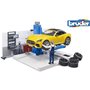 bruder Bworld Car Service Συνεργείο Αυτοκινήτων Με Roadster 