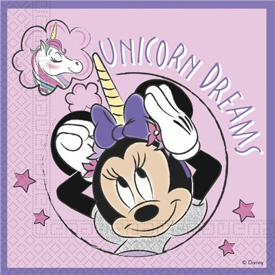 PROCOS Disney Minnie Unicorn Dreams Χαρτοπετσέτες Τρίφυλλες 33X33 Εκ. - 20 Τμχ 