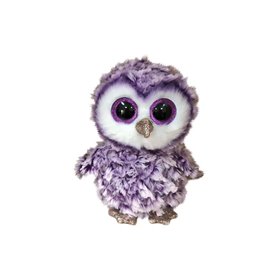 ty Beanie Boos Moonlight Χνουδωτό Κουκουβάγια Μωβ 15Εκ 