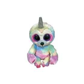 ty Beanie Boos Cooper Χνουδωτό Βραδύπους Μονόκερος Πολύχρωμος 15Εκ 
