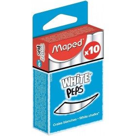 Maped White Peps White Chalks Κιμωλίες Λευκές Κουτί 10 Τεμαχίων 