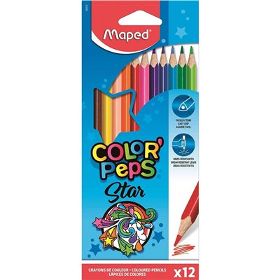 Maped Color Peps Coloured Pencils Ξυλομπογιές 12 Τεμαχίων 