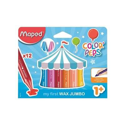 Maped Color Peps My First Wax Jumbo Κηρομπογιές 12 Τεμαχίων 