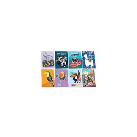 SKAG Neon Kidz Τετράδιο Καρφίτσα 40 Φύλλων 17X25 Cm - 8 Σχέδια 