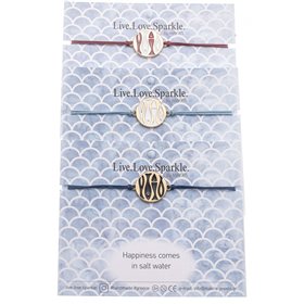 OEM Βραχιόλι Επίχρυσος Δίσκος Με Ψάρια 2 Εκ. 1 Τμχ - 3 Χρώματα 