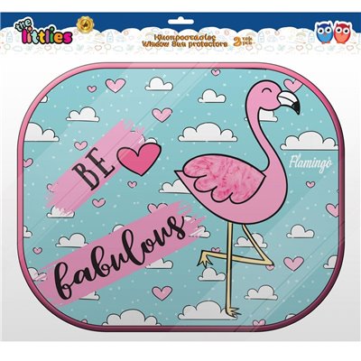 Diakakis imports Flamingo Be Fabulous Ηλιοπροστασία Αυτοκινήτου Σετ 2 Τεμ 