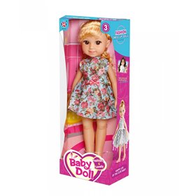  Κούκλα 35Εκ Ξανθιά Με Φόρεμα Floral 