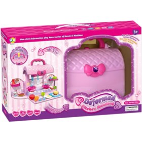  Kitchen Handbag Παιδική Κουζίνα-Βαλιτσάκι Με Φως Και Ήχους - Ροζ 