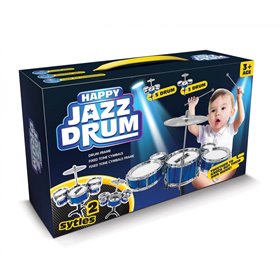  Τύμπανα Σετ Ντραμς Jazz Drum Μπλε 