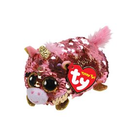 ty Teeny Tys Μικρό Χνουδωτό Sequin Μονόκερος Ροζ 4.5 Εκ. 