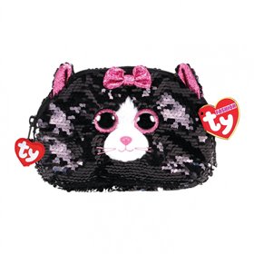 ty Kiki Χνουδωτό Sequin Αξεσουάρ Τσαντάκι Γατούλα Γκρι  ty Kiki Χνουδωτό Sequin Αξεσουάρ Τσαντάκι Γατούλα Γκρι