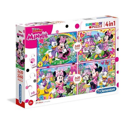 Clementoni Παιδικό Παζλ Color Minnie Helpers 2X20 + 2X60 Τμχ 