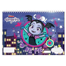 Diakakis imports Vampirina Μπλοκ Ζωγραφικής 40 Φύλλα Με Αυτοκόλλητα - 2 Σχέδια 