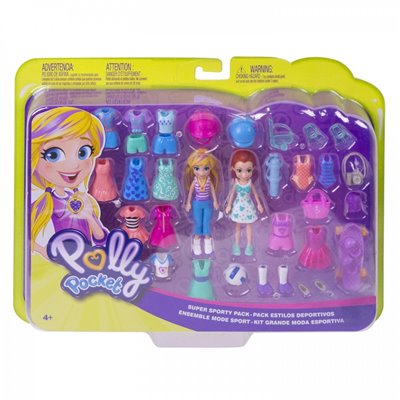 Mattel Polly Pocket Και Φίλη Με Ρούχα Και Αξεσουάρ 