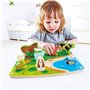 Hape Farm Animal Puzzle And Play - Παζλ Τα Ζώα Της Φάρμας - 9 Τεμ. 