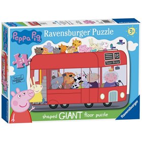Ravensburger Παζλ Δαπέδου 24 Τεμ. H Πέππα Στο Λεωφορείο 
