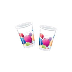 PROCOS Ποτήρια Πλαστικά Πολύχρωμα Μπαλόνια - 8 Τμχ  PROCOS Ποτήρια Πλαστικά Πολύχρωμα Μπαλόνια - 8 Τμχ