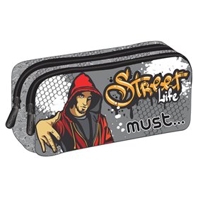 MUST Κασετίνα Με 2 Φερμουάρ Energy Street Life 