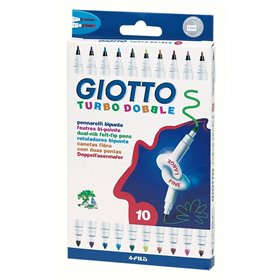 Giotto FILA Μαρκαδοράκια Διπλής Μύτης Turbo Dobble 10 Τεμάχια  Giotto FILA Μαρκαδοράκια Διπλής Μύτης Turbo Dobble 10 Τεμάχια
