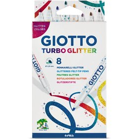 Giotto FILA Turbo Glitter Μαρκαδόροι 8Τμχ  Giotto FILA Turbo Glitter Μαρκαδόροι 8Τμχ