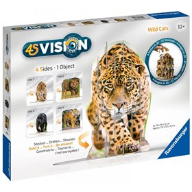 Ravensburger 4S Vision Παζλ 60 Τεμ. Wild Cats  Ravensburger 4S Vision Παζλ 60 Τεμ. Wild Cats